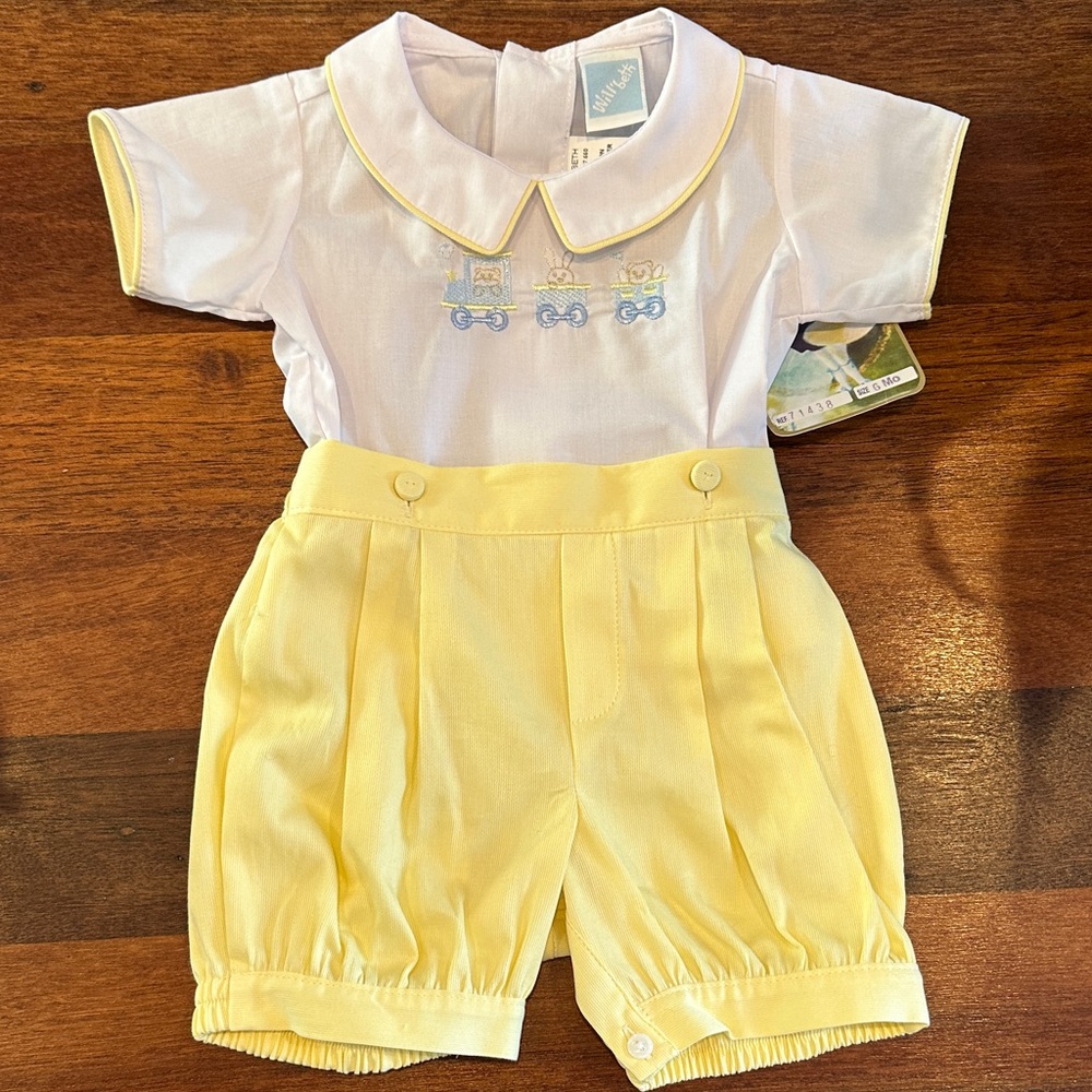 Yellow and White Baby Outfit